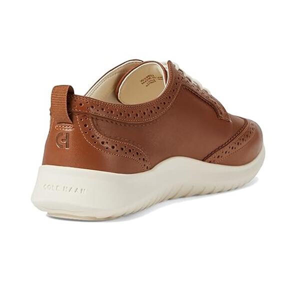 NWT Cole Haan Women's Zerogrand Meritt Wing Tip Oxford, British Tan/Ivory, 8.5 - Picture 3 of 6